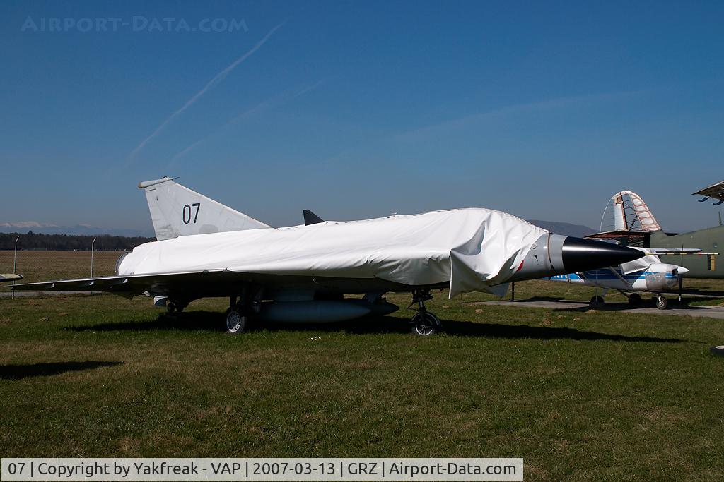 07, Saab J-35Oe MkII Draken C/N 35-1407, ex Austrian Air Force Saab J 35 OE Draken
