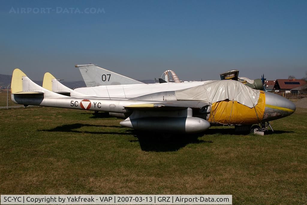5C-YC, De Havilland DH-115 Vampire T.55 C/N 15797, ex Austrian Air Force De Havilland DH 115 Vampire