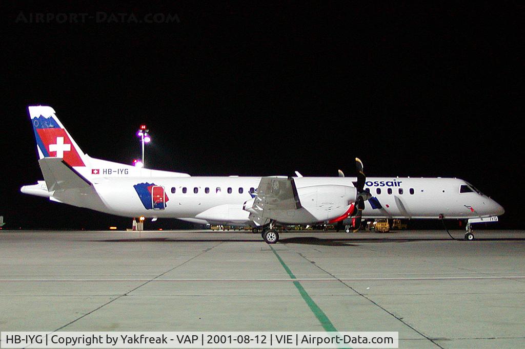 HB-IYG, 1999 Saab 2000 C/N 2000-062, Crossair Saab 2000
