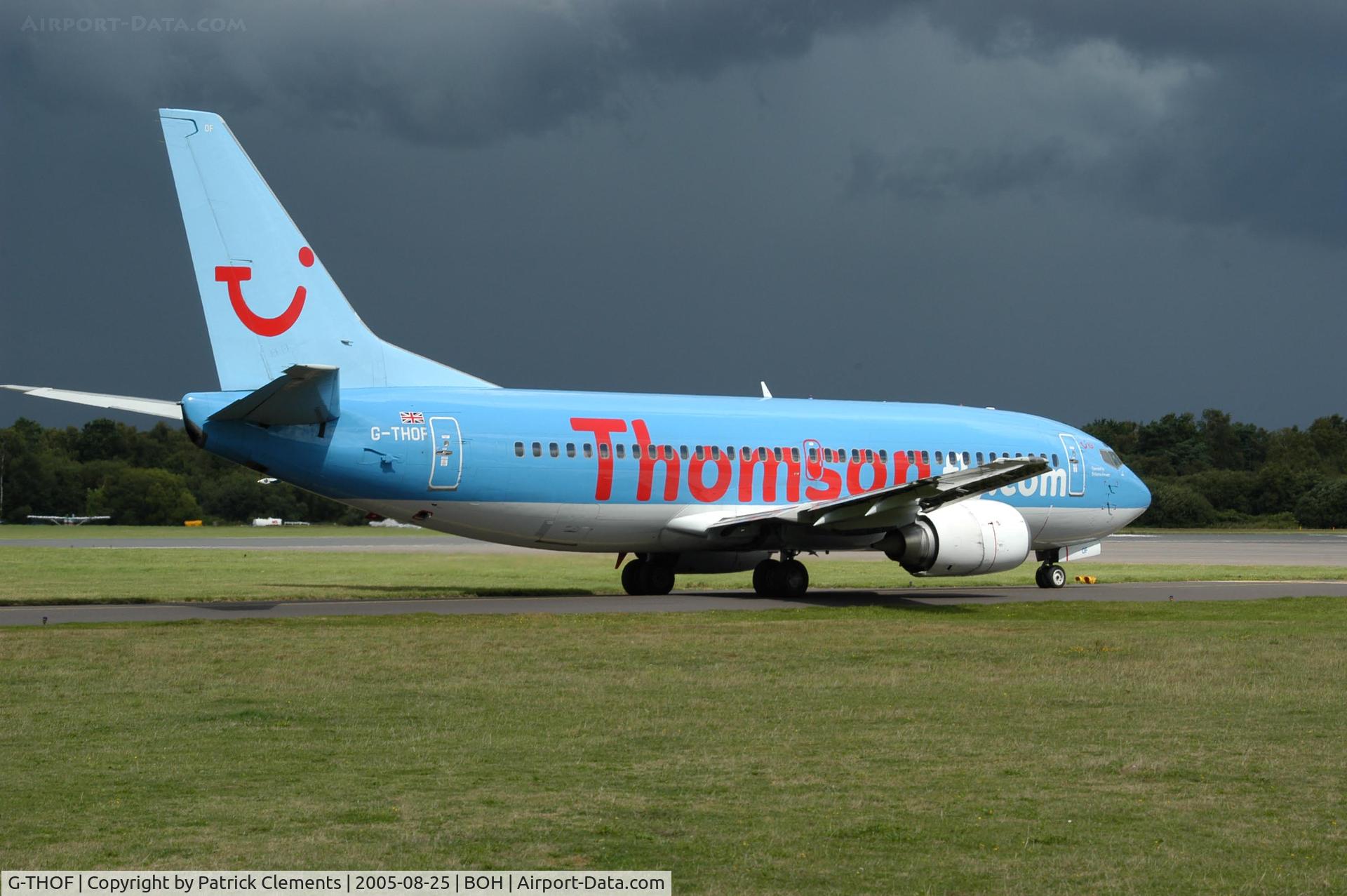 G-THOF, 1995 Boeing 737-3Q8 C/N 26314, THOMSONFLY 737