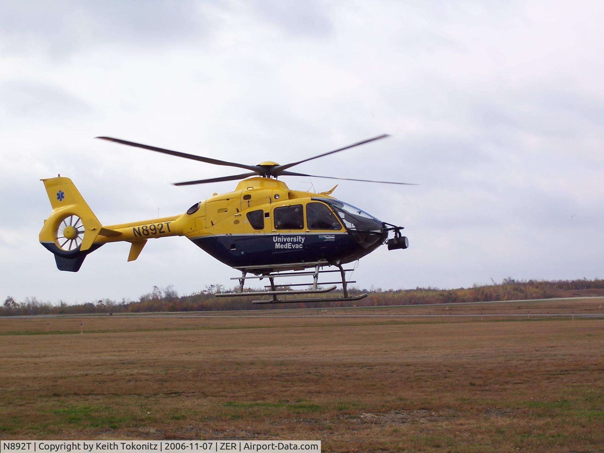 N892T, 1998 Eurocopter EC-135T-1 C/N 0052, University MedEvac 7, Schuylkill County Pa.  Lehigh Valley Hospital and Health Network