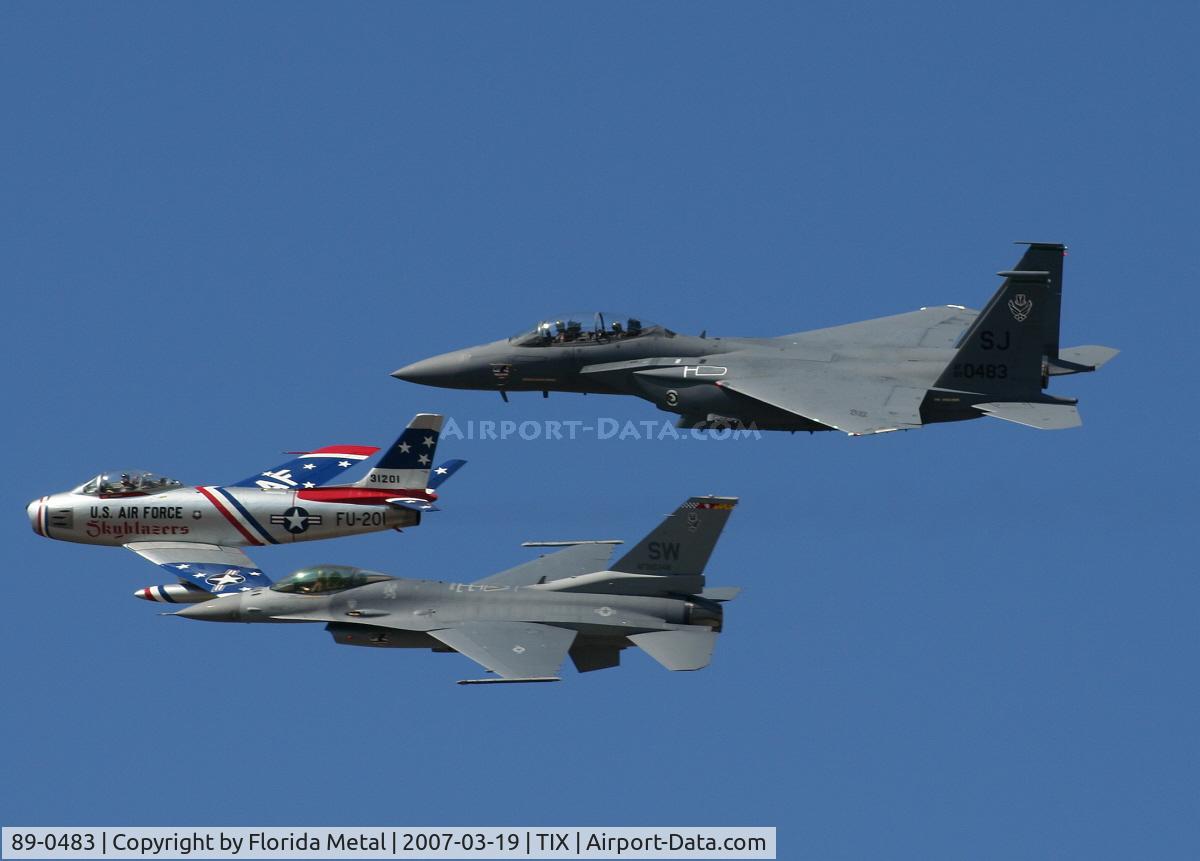 89-0483, 1989 McDonnell Douglas F-15E Strike Eagle C/N 1136/E111, Heritage Flight