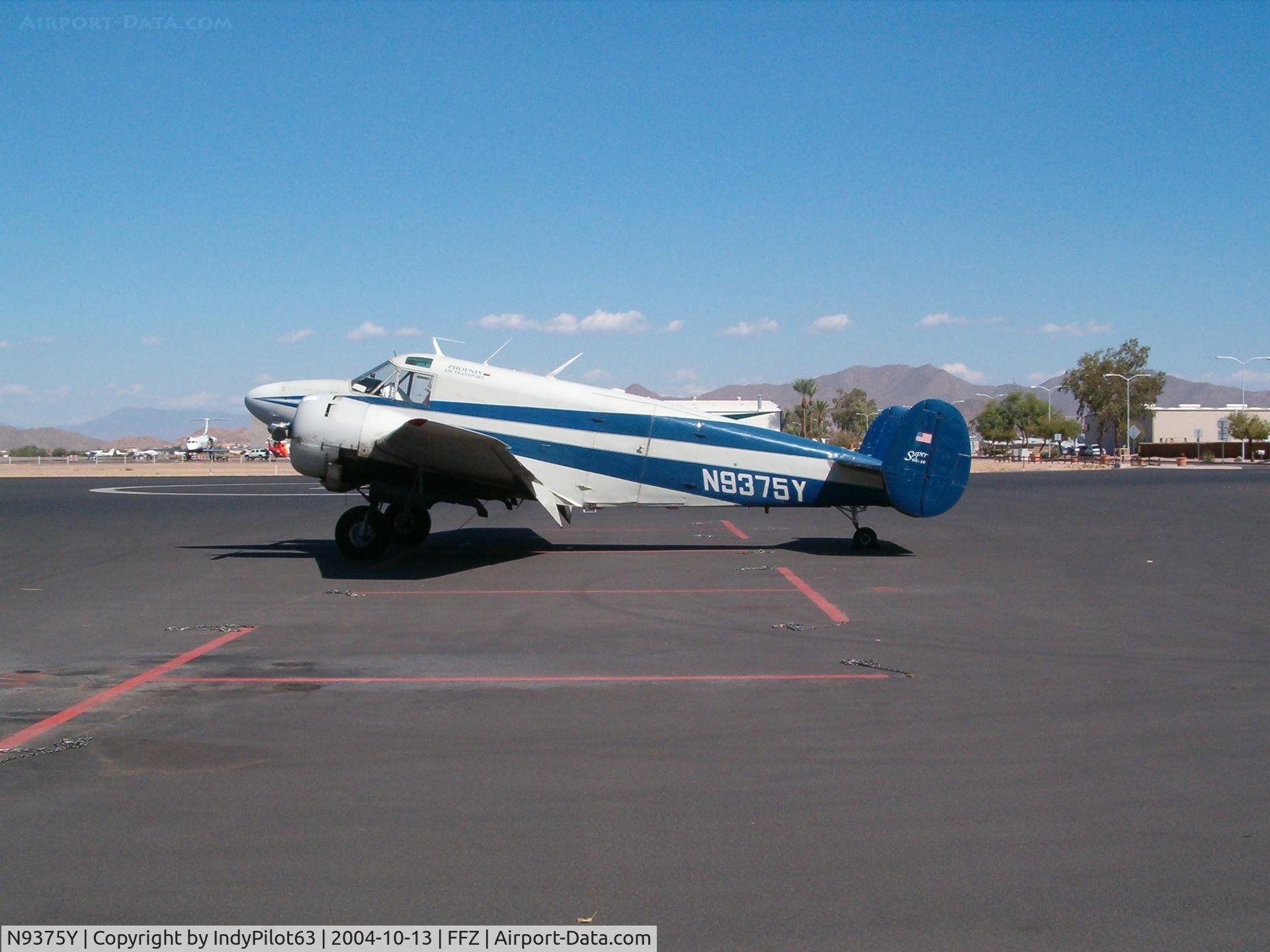 N9375Y, 1960 Beech G18S C/N BA-564, Twin Beech at Falcon Field, Mesa