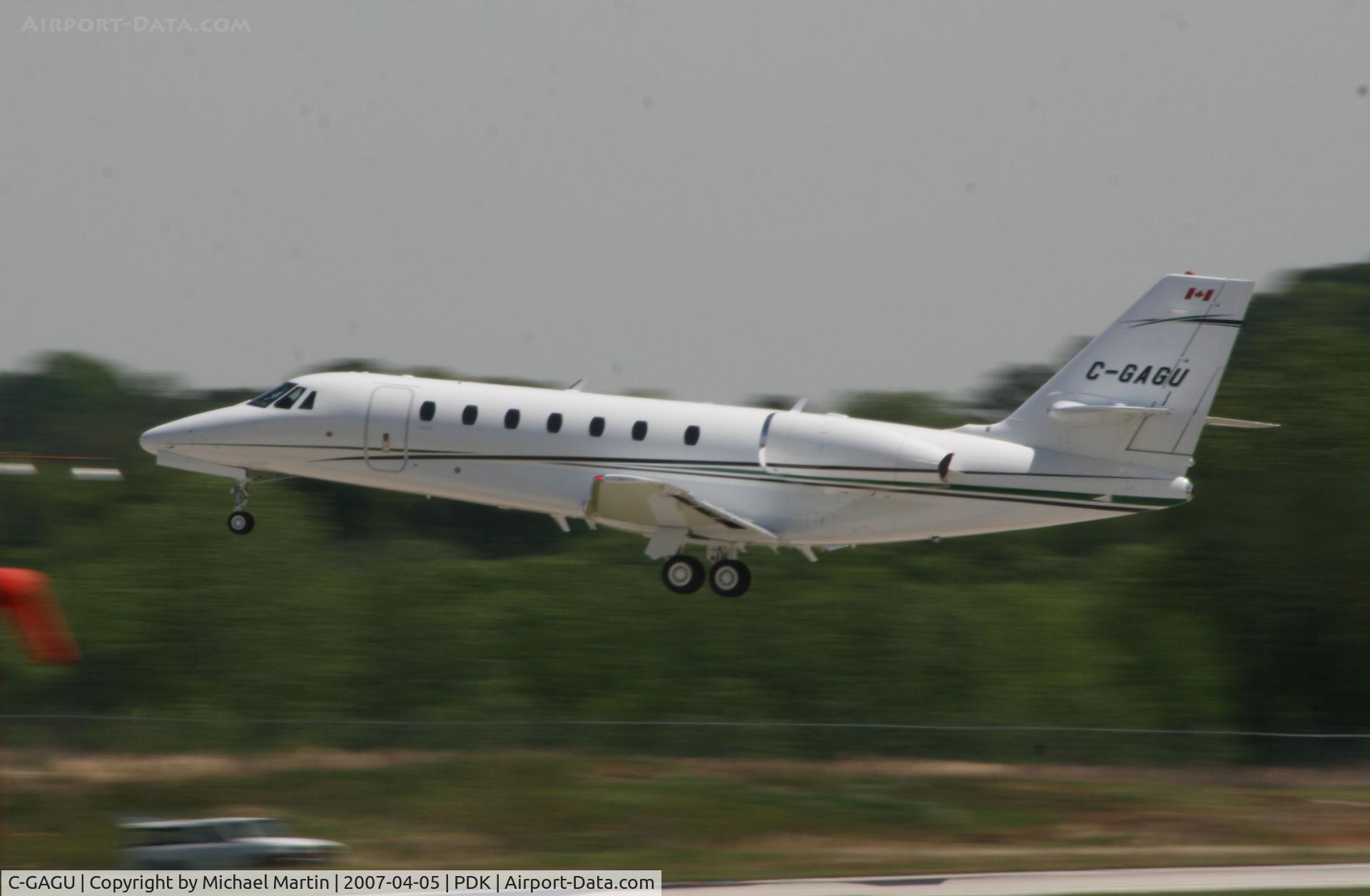 C-GAGU, 2006 Cessna 680 Citation Sovereign C/N 680-0100, Departing PDK enroute home