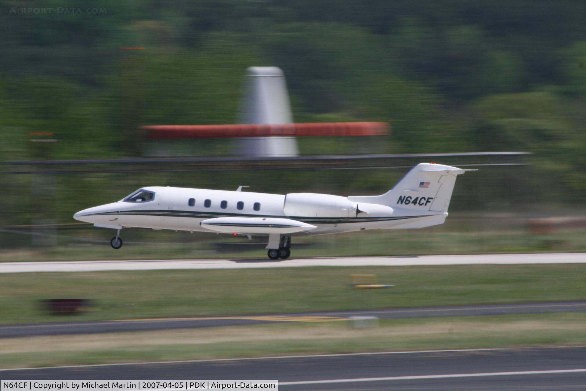 N64CF, 1982 Gates Learjet 35A C/N 461, Taking off from Runway 2R