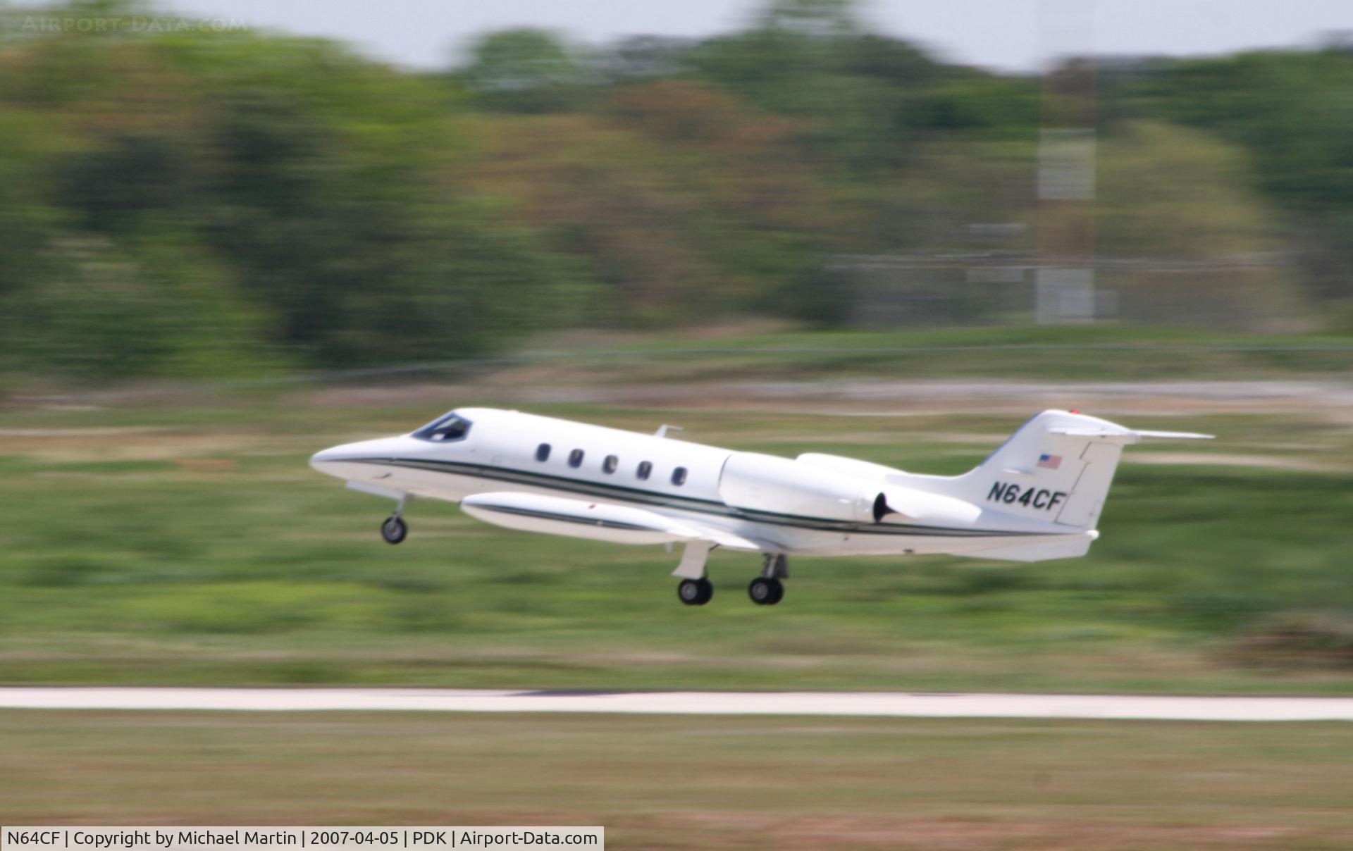 N64CF, 1982 Gates Learjet 35A C/N 461, Departing PDK enroute home