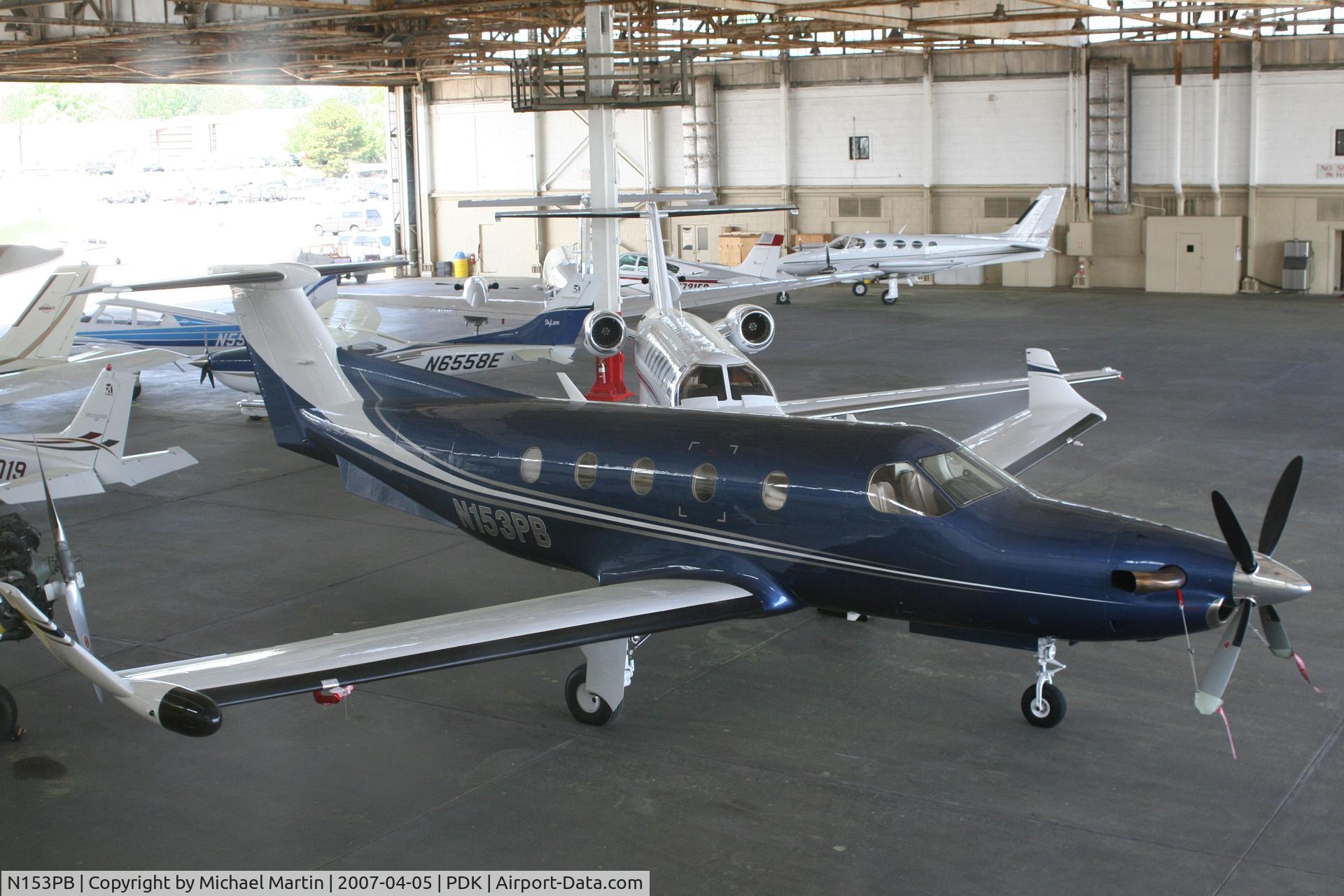 N153PB, 1996 Pilatus PC-12/45 C/N 153, New Paint - In Epps Aviation Hanger