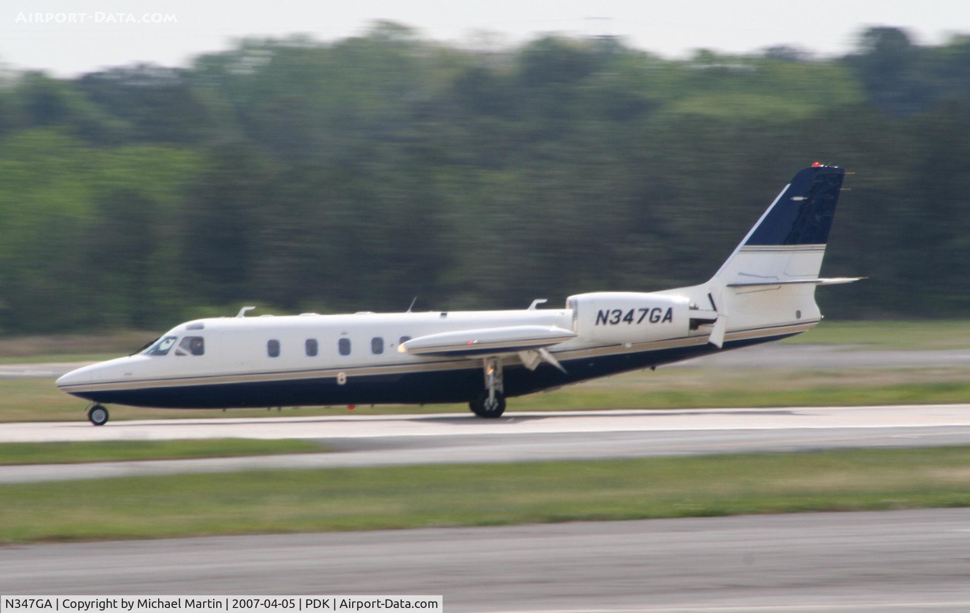 N347GA, 1981 Israel Aircraft Industries IAI-1124 Westwind C/N 347, Landing Runway 2R