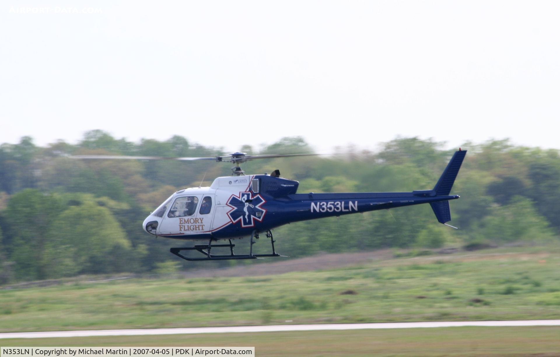 N353LN, 1982 Aerospatiale AS-350D AStar C/N 1621, LifeNet landing PDK