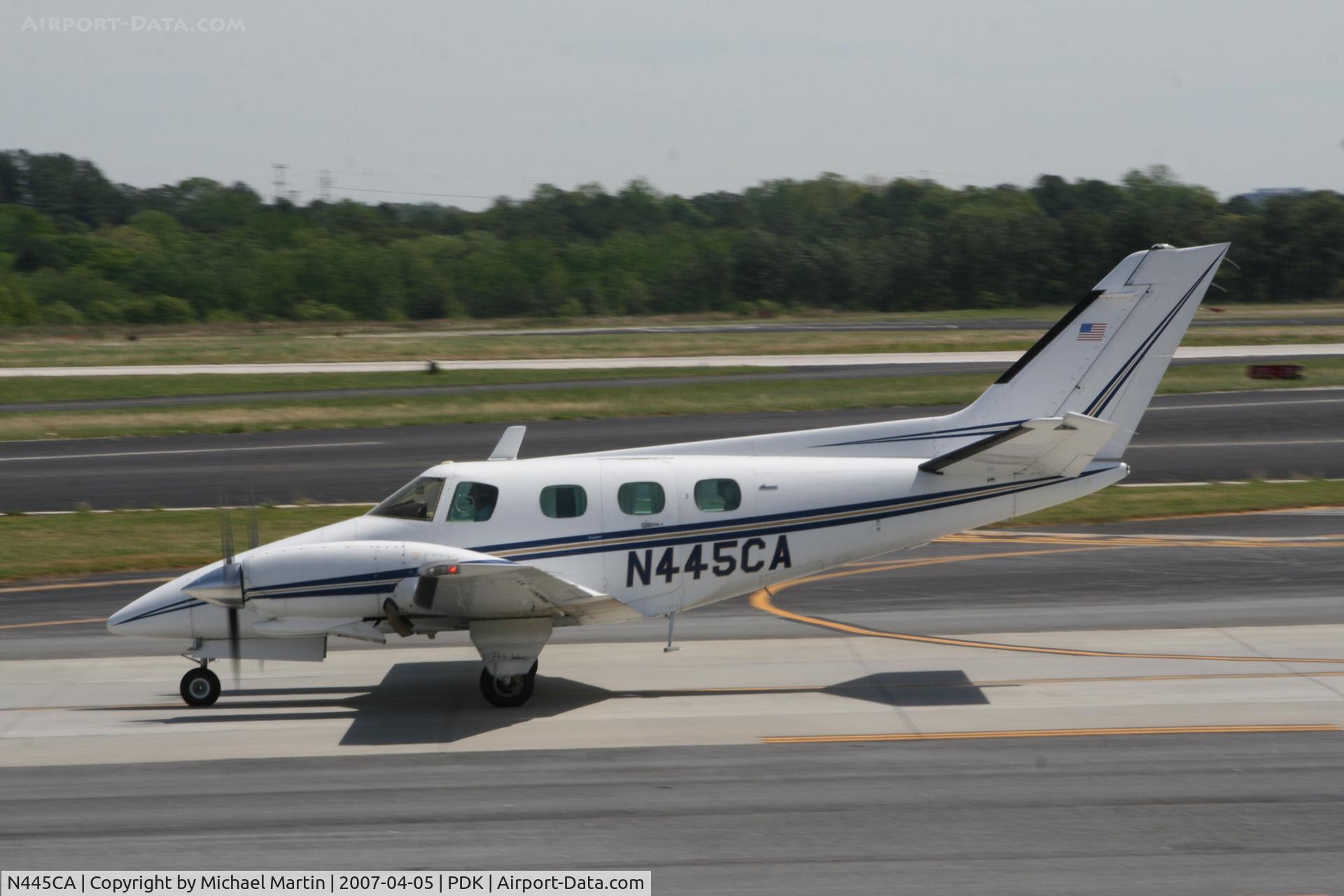 N445CA, 1977 Beech B-60 Duke C/N P-411, Taxing to Run Up Area