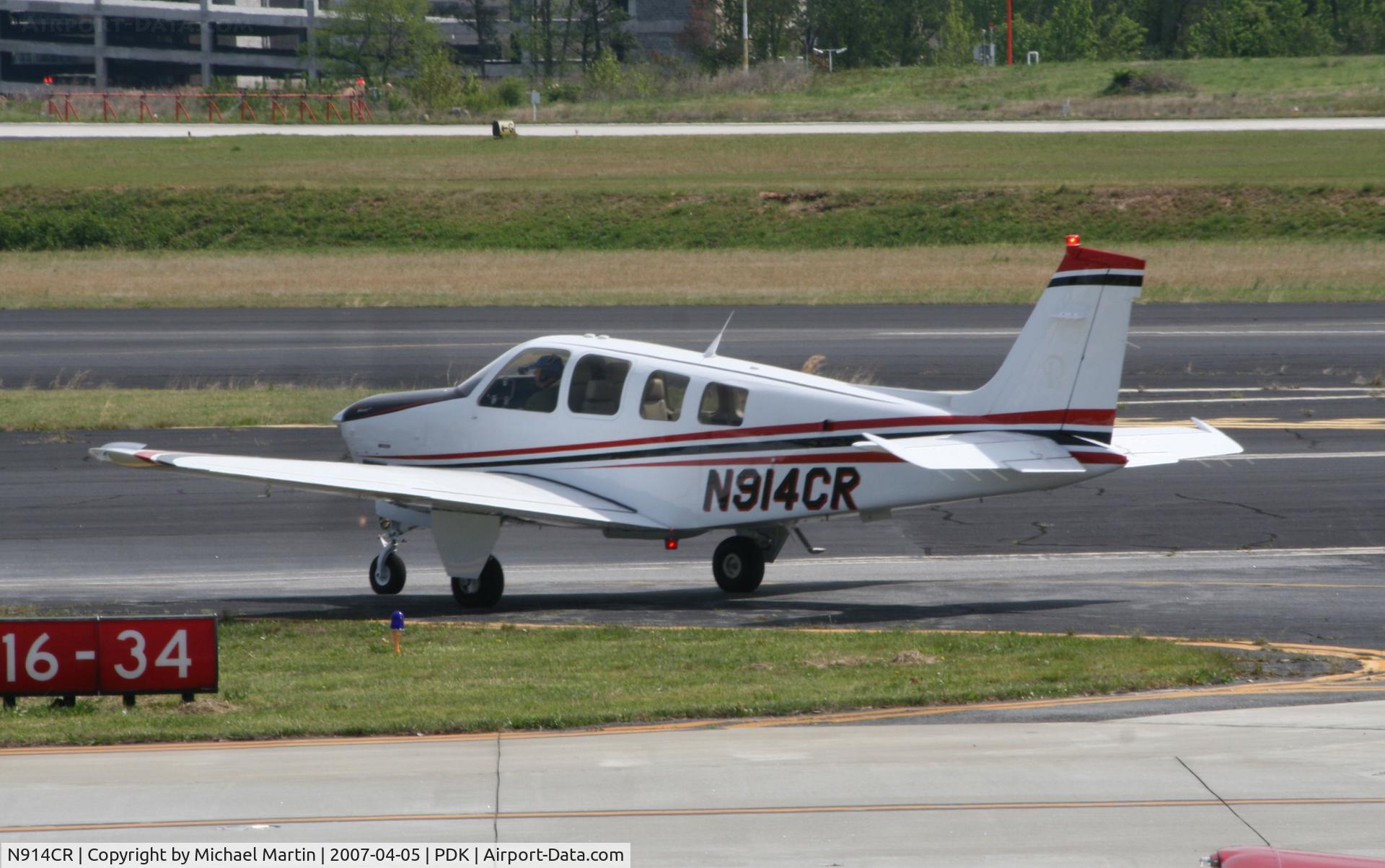 N914CR, Raytheon Aircraft Company G36 C/N E-3703, Taxing back from flight