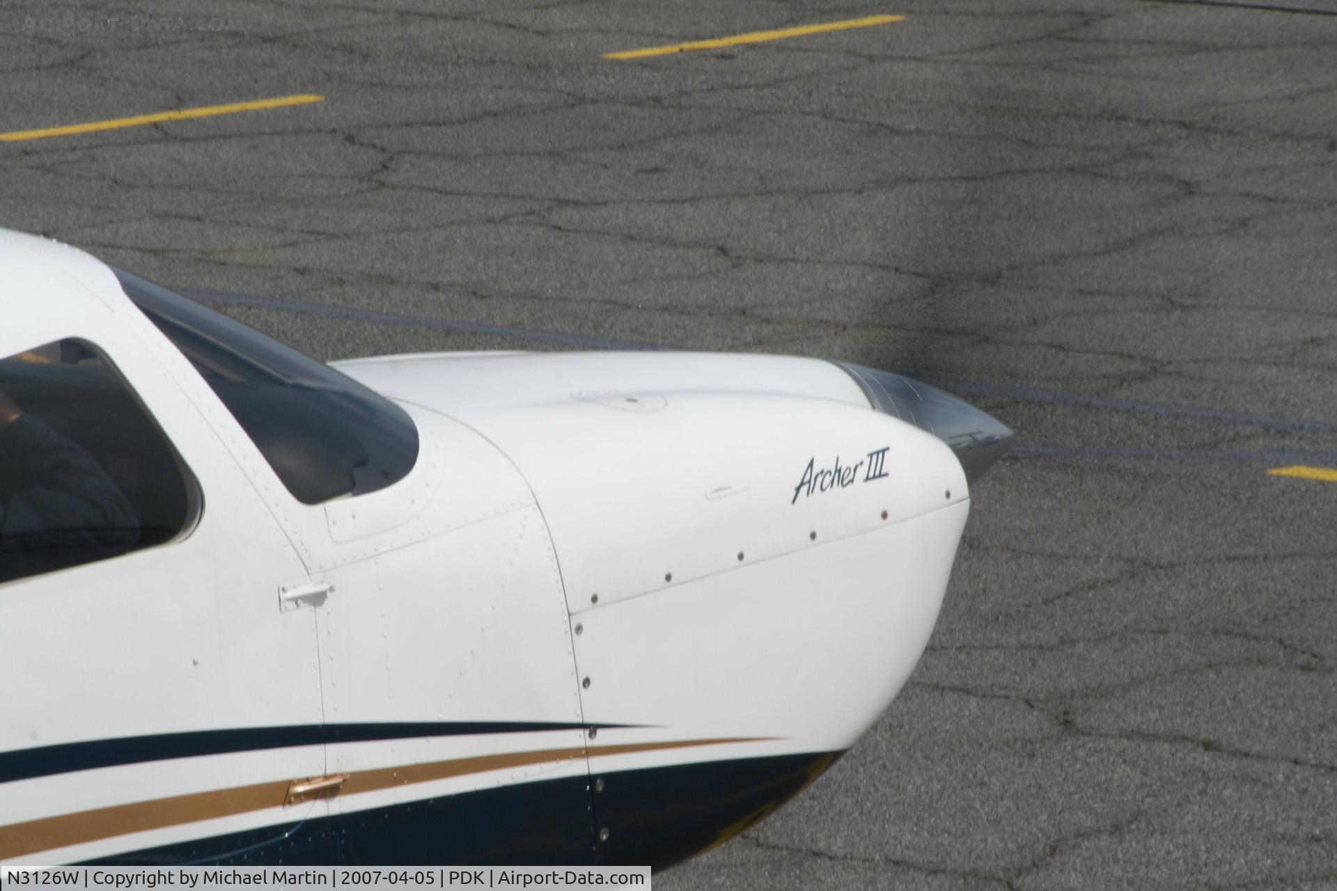 N3126W, 2006 Piper PA-28-181 C/N 2843621, Archer III preparing to taxi