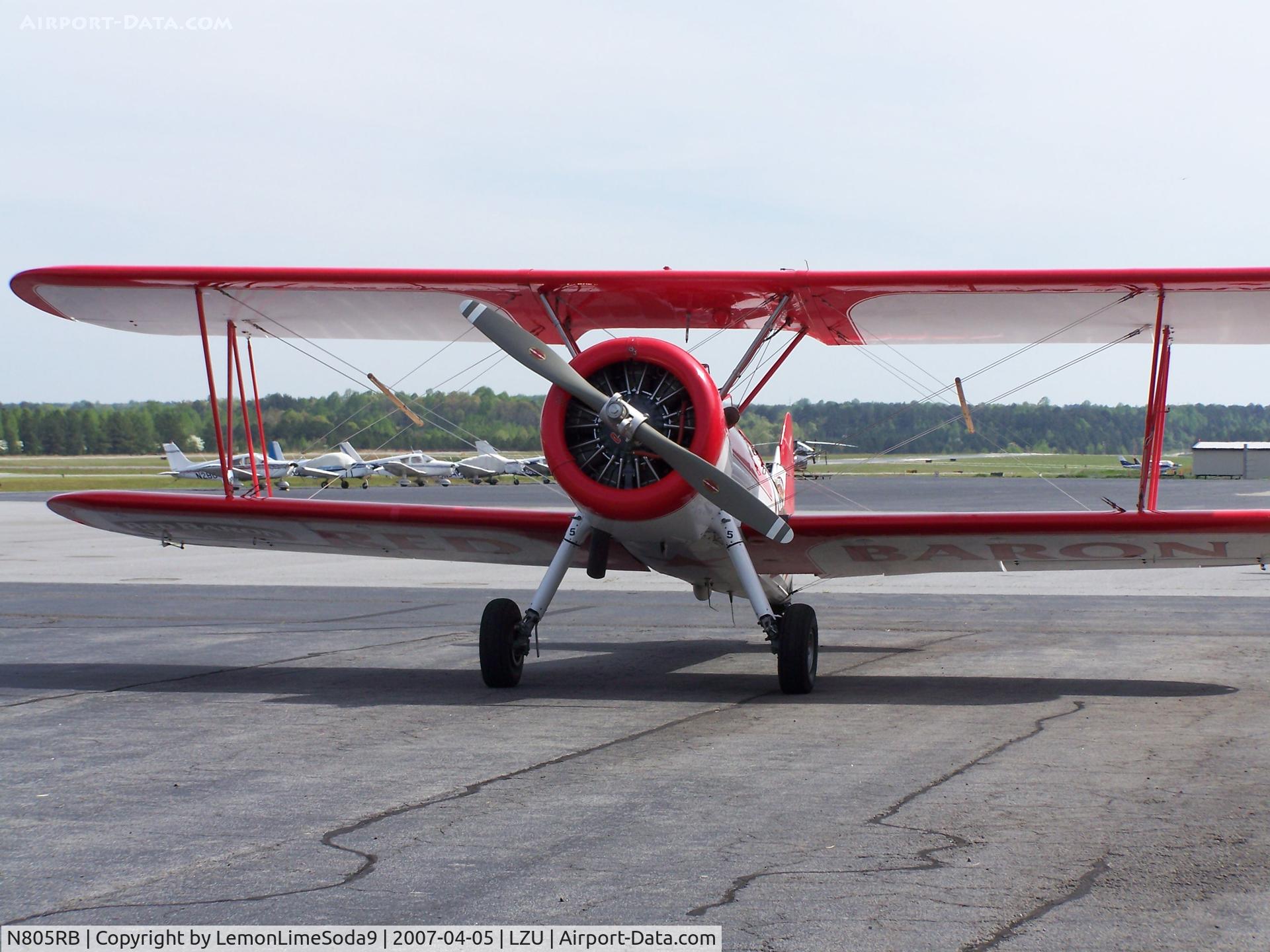 N805RB, 1941 Boeing PT-17/R985 Kaydet (A75N1) C/N 75-2729, Just another day at the airport.
