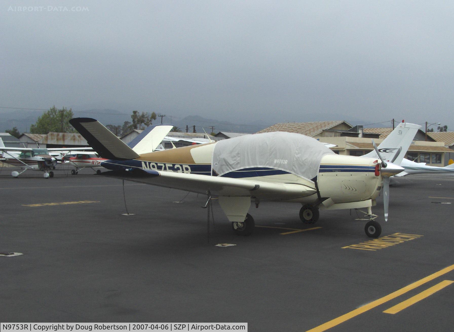 N9753R, 1960 Beech M35 Bonanza C/N D-6241, 1960 Beech M35 BONANZA, Continental O-470-C 250 Hp