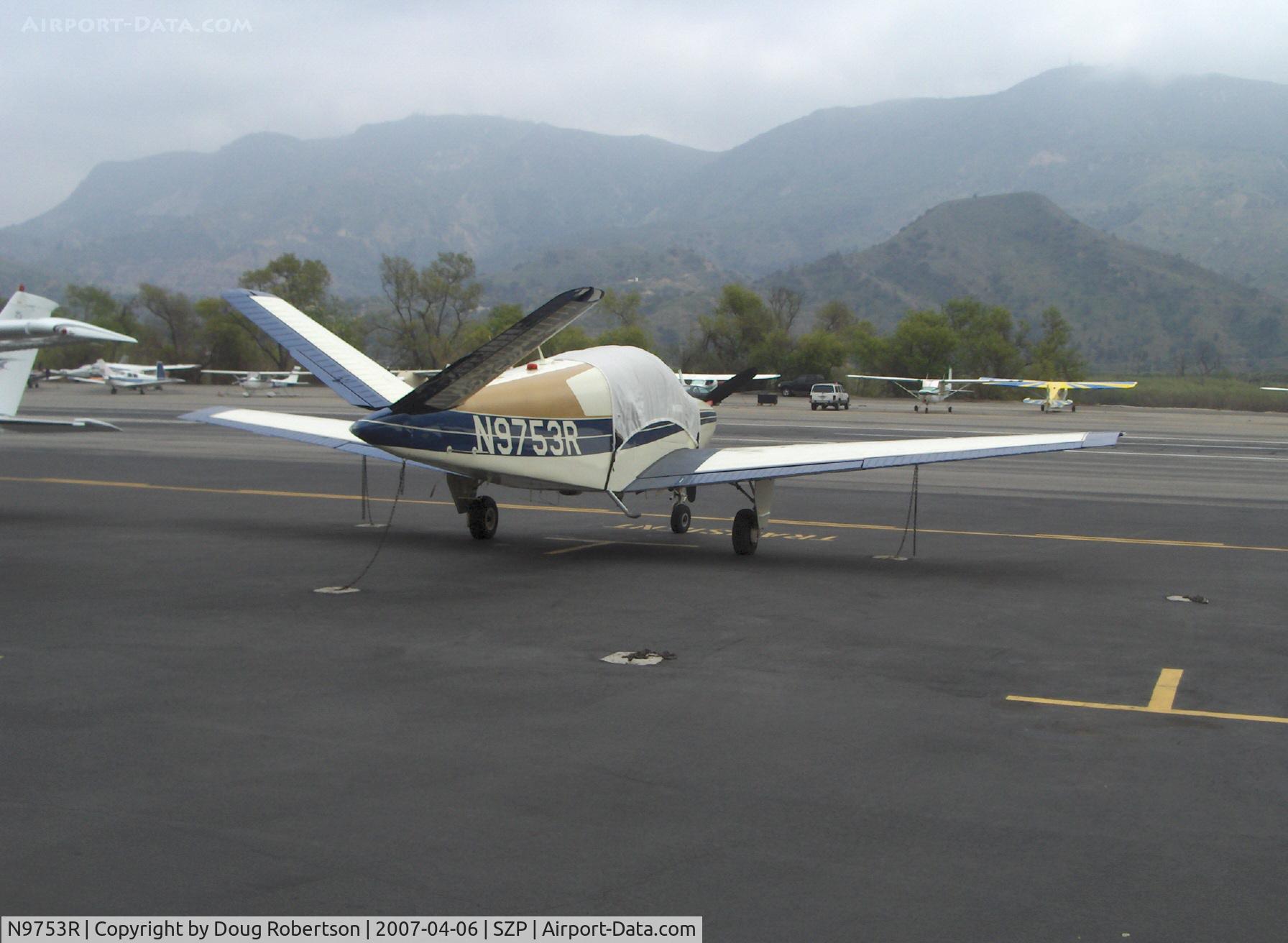 N9753R, 1960 Beech M35 Bonanza C/N D-6241, 1960 Beech M35 BONANZA, Continental O-470-C 250 Hp