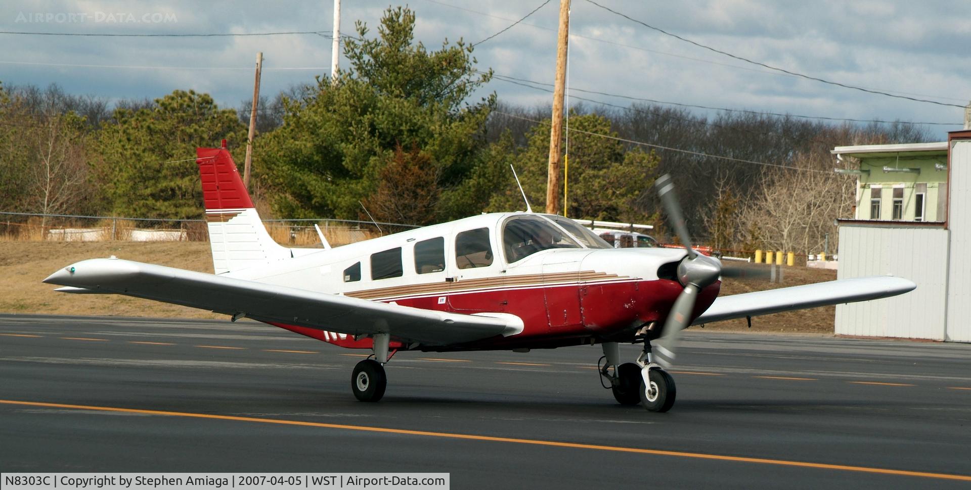 N8303C, Piper PA-300 Twin Comanche, Cherokee Six Taxiing to the Loading Area - NE Airlines
