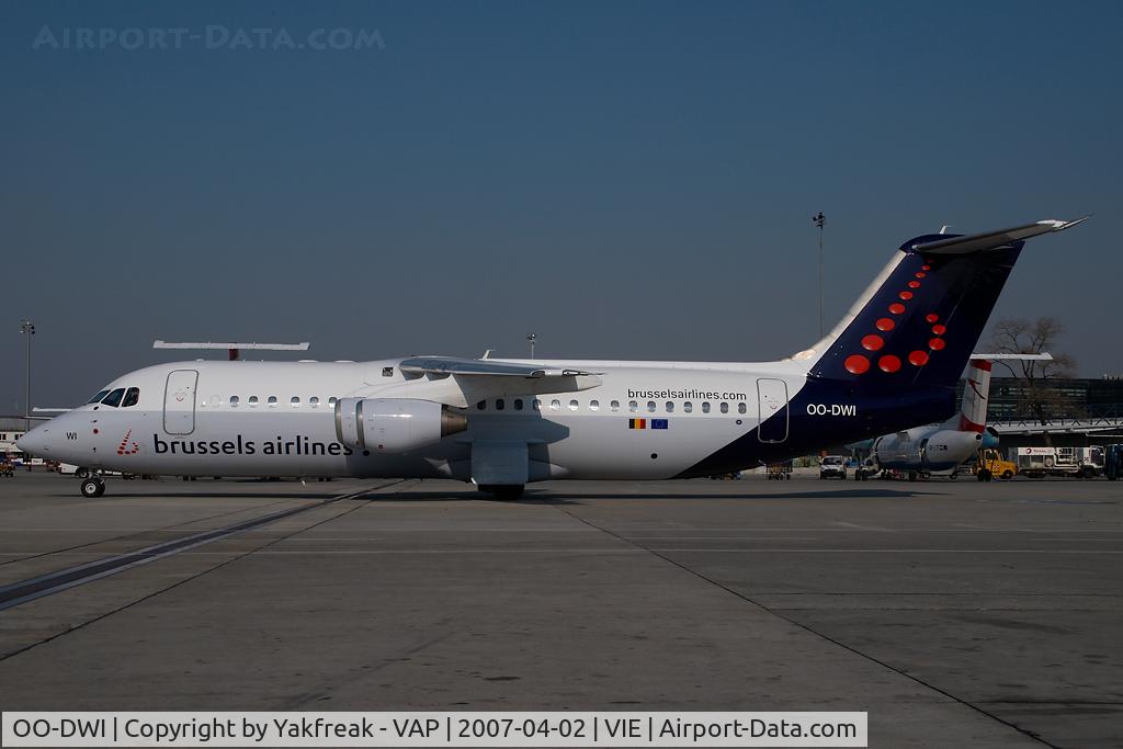 OO-DWI, 1999 British Aerospace Avro 146-RJ100 C/N E3342, Brussels Airlines BAe146