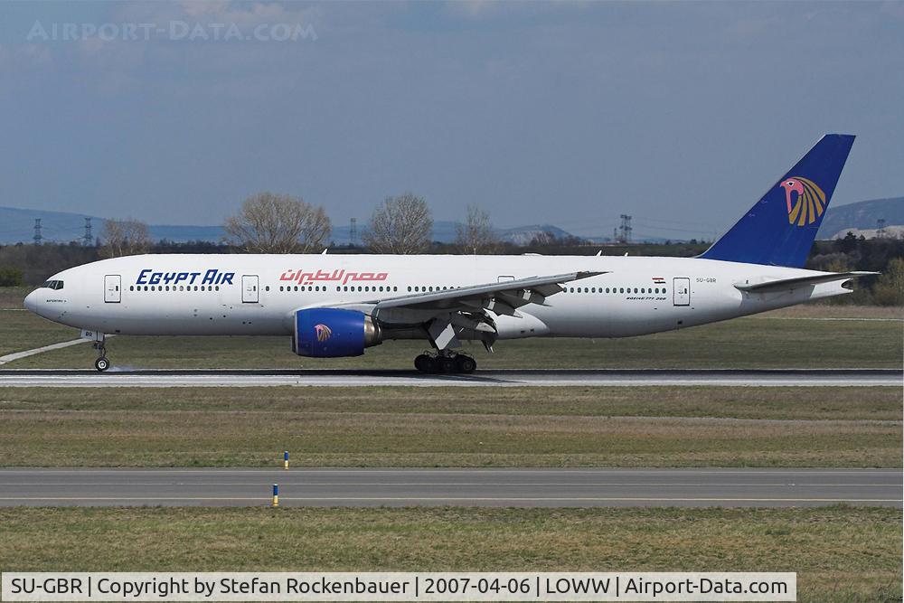 SU-GBR, 1997 Boeing 777-266/ER C/N 28424, Egyptair 777 from Cairo.