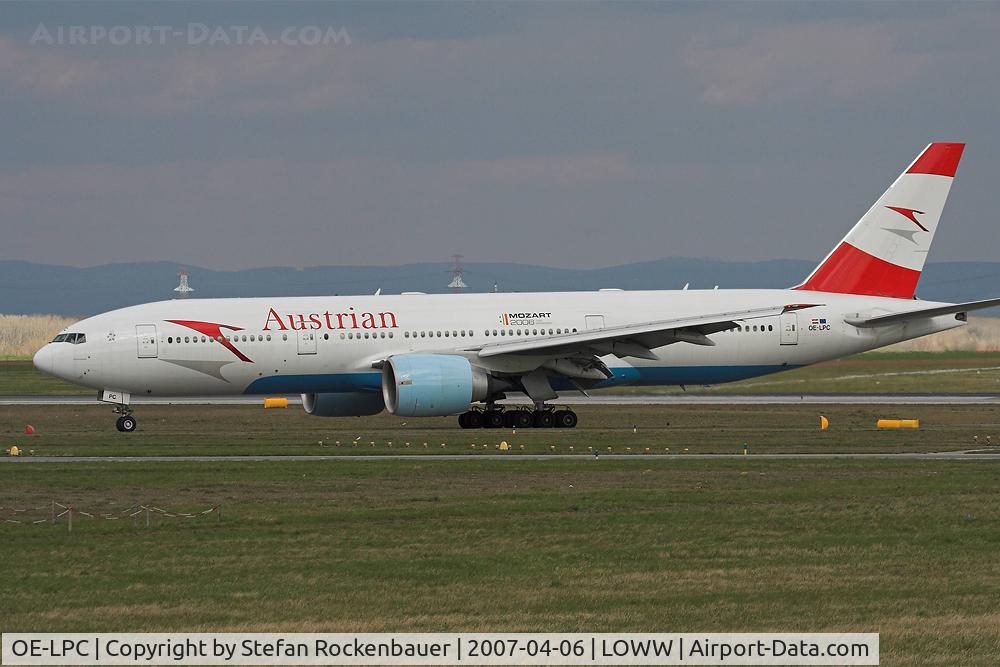 OE-LPC, 2002 Boeing 777-2Z9/ER C/N 29313, OS834 from Tokyo.