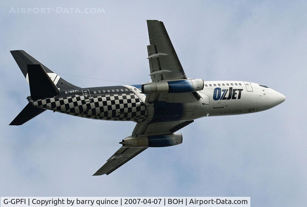 G-GPFI, 1974 Boeing 737-229 C/N 20907, EUROPEAN 737 IN THE COLOURS OF OZJET