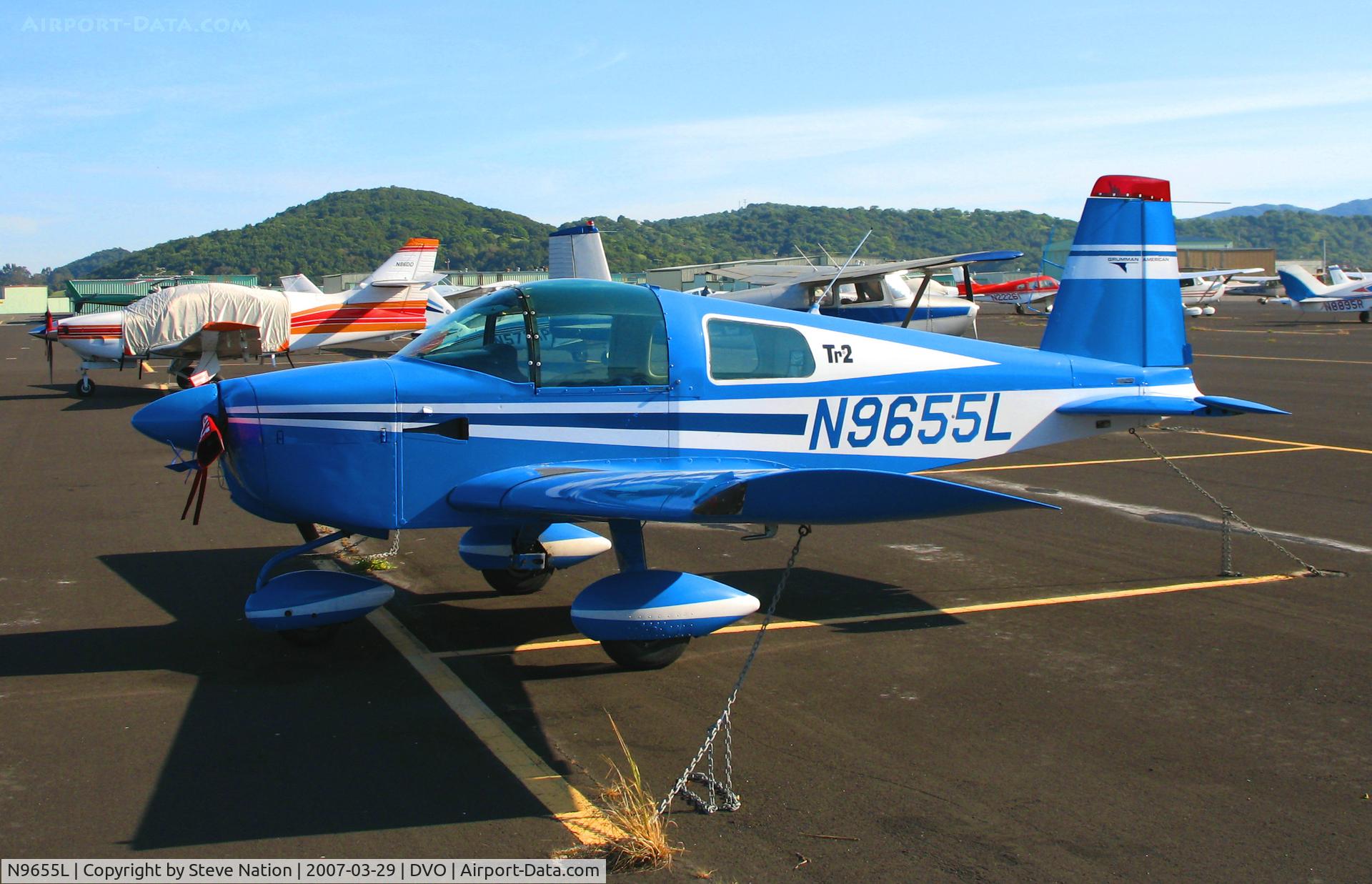 N9655L, 1973 Grumman American AA-1B Trainer C/N AA1B-0155, 1973 American Aviation AA-1B @ Gnoss Airport (Novato), CA