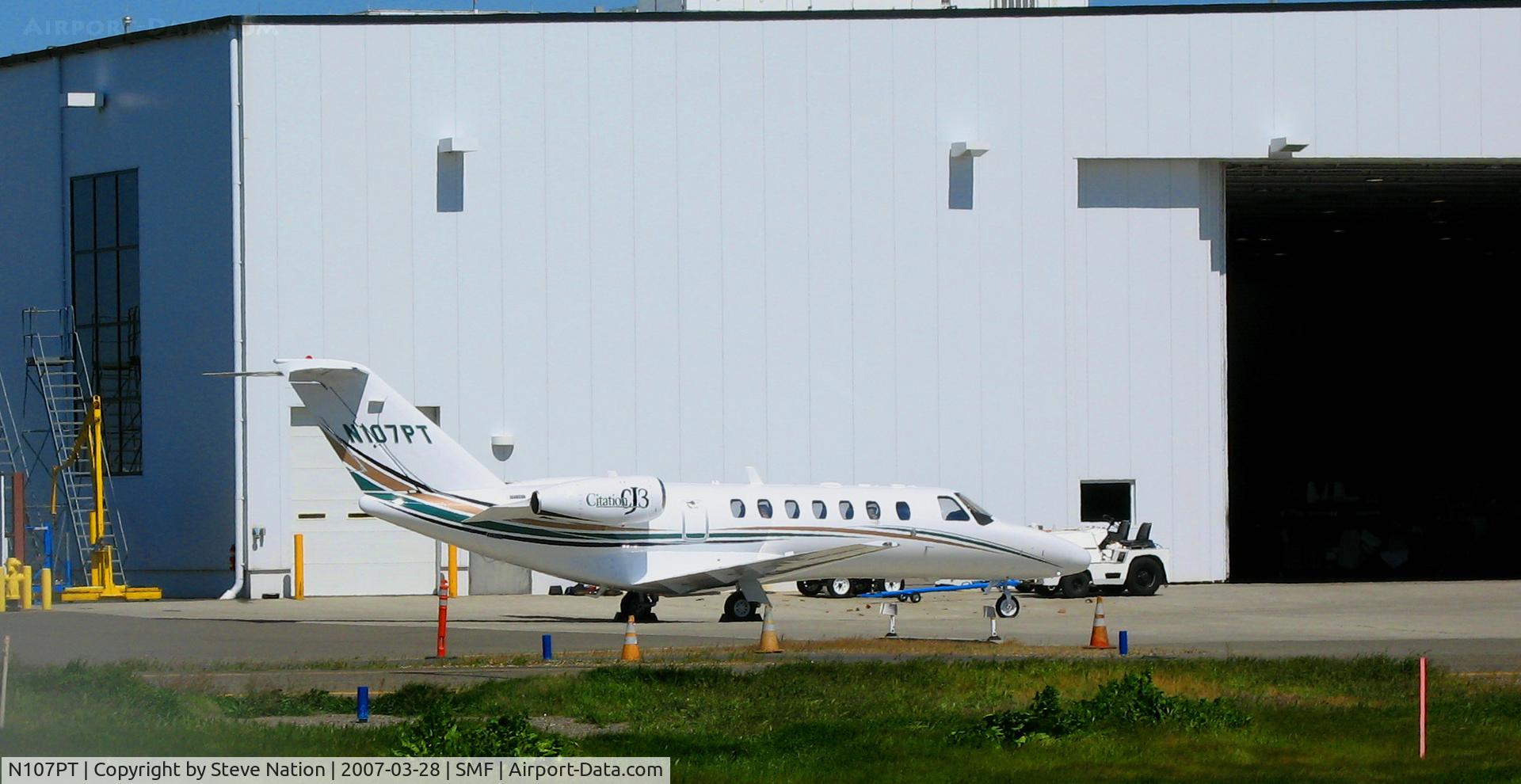 N107PT, 2006 Cessna 525B CitationJet CJ3 C/N 525B0127, Papa tango LLC 2006 Cessna 525B in for maintenance @ Sacramento Metro Airport, CA
