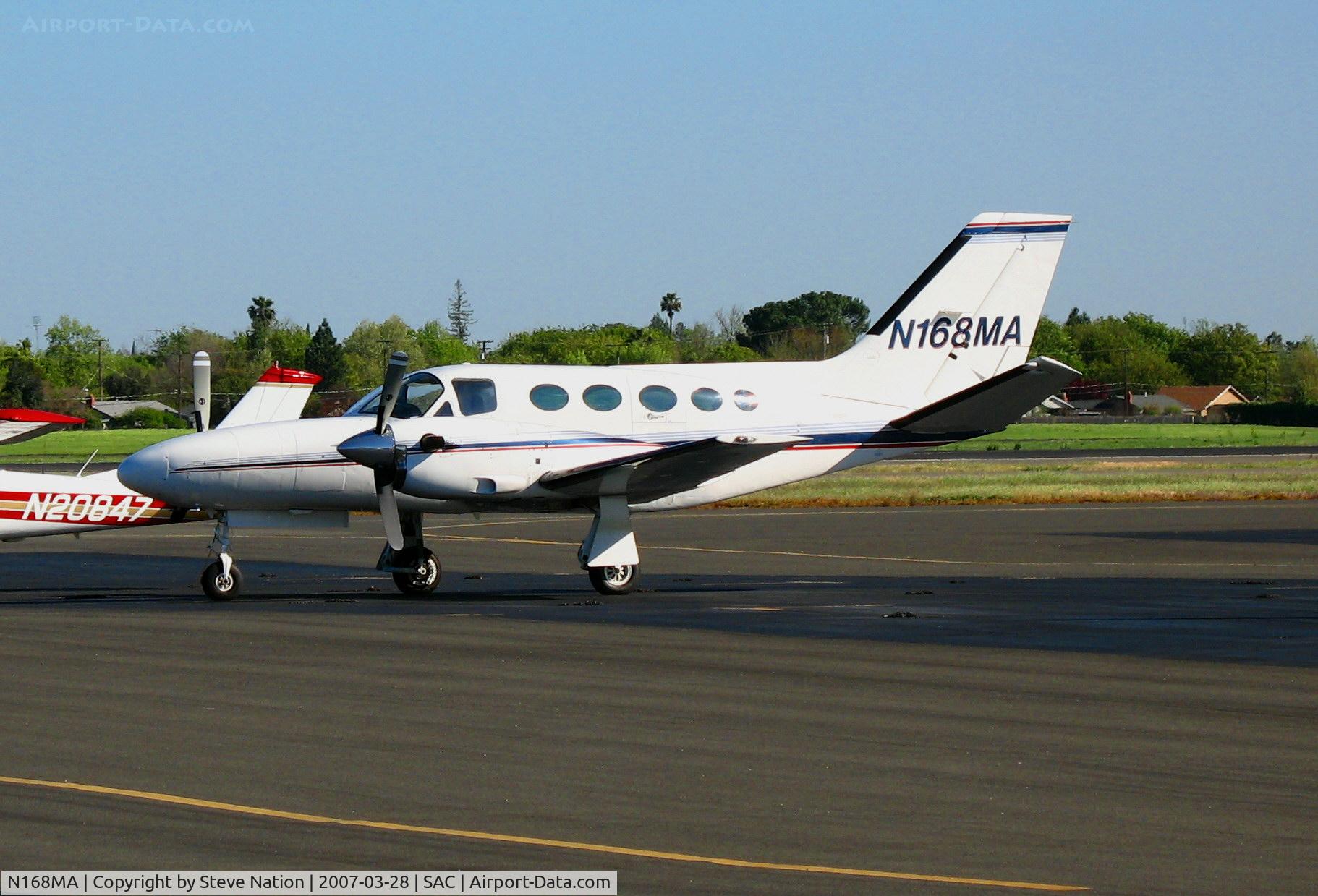N168MA, 1982 Cessna 425 Conquest I C/N 425-0155, Paloma Air LLC 1982 Cessna 425 from Santa Maria, CA @ Sacramento Executive Airport, CA