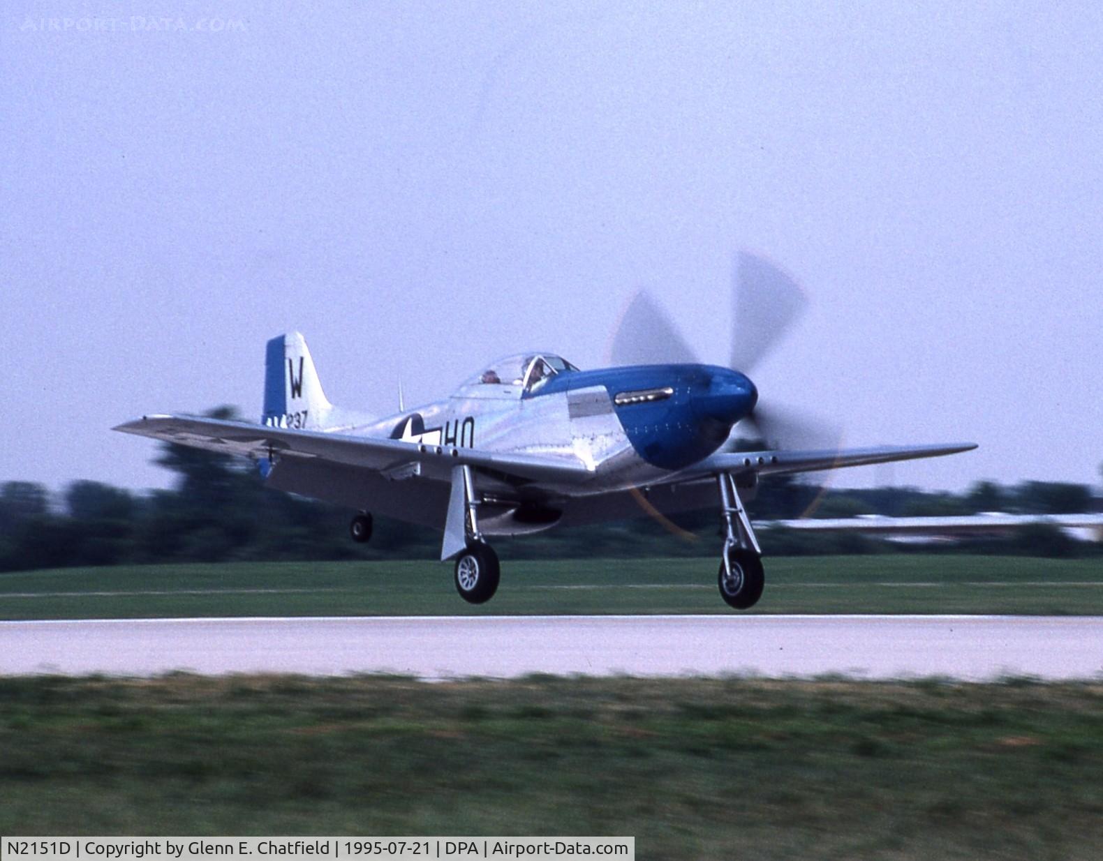 N2151D, 1944 North American F-51D Mustang C/N 122-40196, Arriving for an airshow