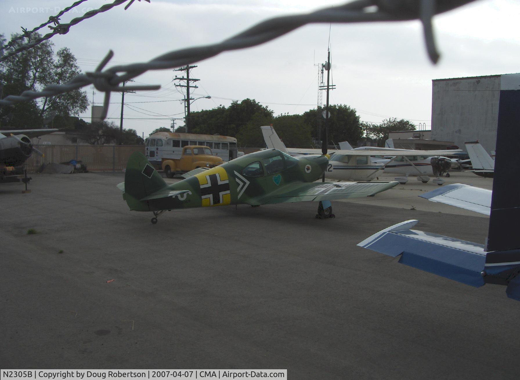 N2305B, 1948 Temco GC-1B Swift C/N 3605, 1948 TEMCO GC-1B SWIFT in WWII German camouflage livery, Continental C-125 125 Hp