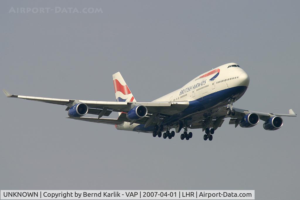 UNKNOWN, Boeing 747 C/N Unknown, British Airways Boeing 747