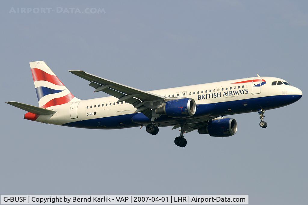 G-BUSF, 1989 Airbus A320-111 C/N 018, British Airways Airbus A320