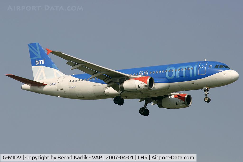 G-MIDV, 2000 Airbus A320-232 C/N 1383, BMI Airbus A320