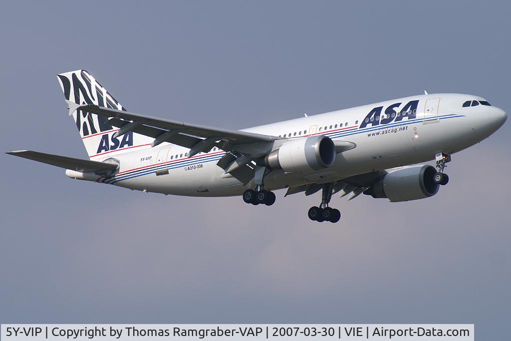 5Y-VIP, 1991 Airbus A310-308 C/N 620, African Safari Airways - ASA Airbus A310