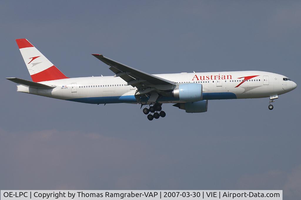 OE-LPC, 2002 Boeing 777-2Z9/ER C/N 29313, Austrian Airlines Boeing 777-200