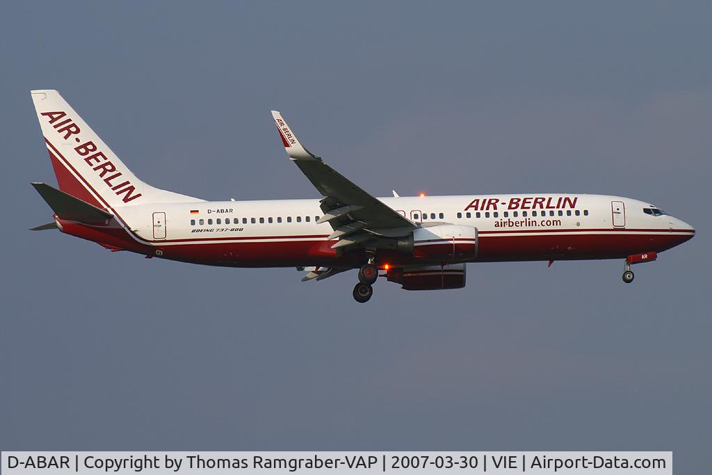 D-ABAR, 1998 Boeing 737-86J C/N 28072, Air Berlin Boeing 737-800
