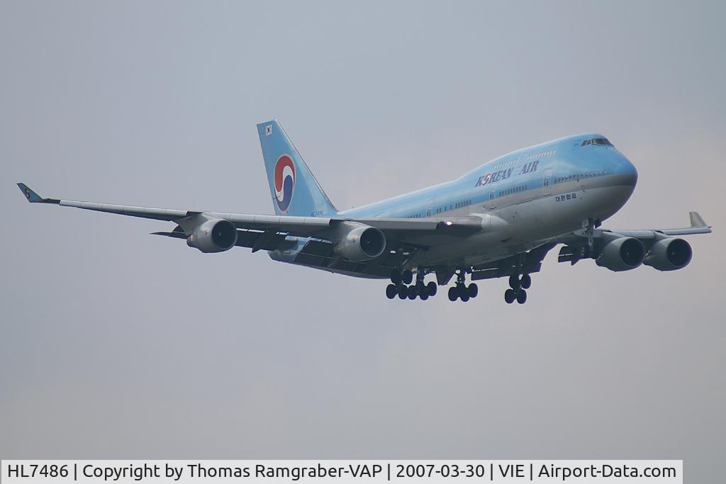 HL7486, 1992 Boeing 747-4B5 C/N 26396, Korean Air Boeing 747-400