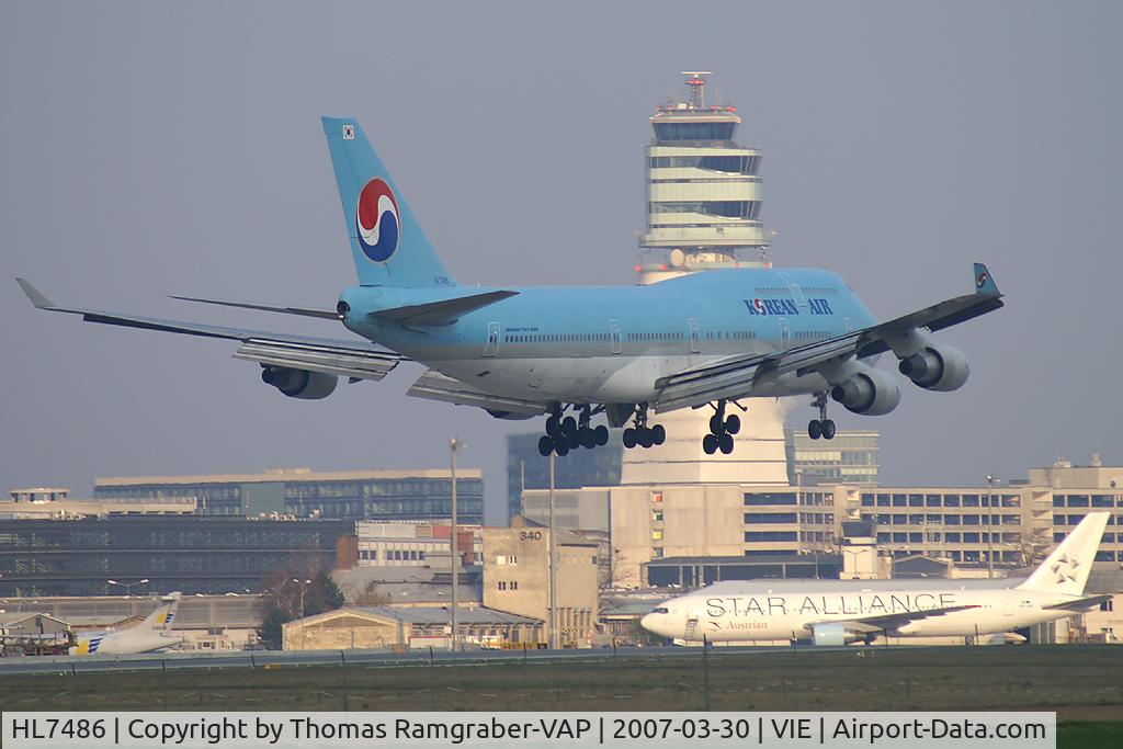 HL7486, 1992 Boeing 747-4B5 C/N 26396, Korean Air Boeing 747-400