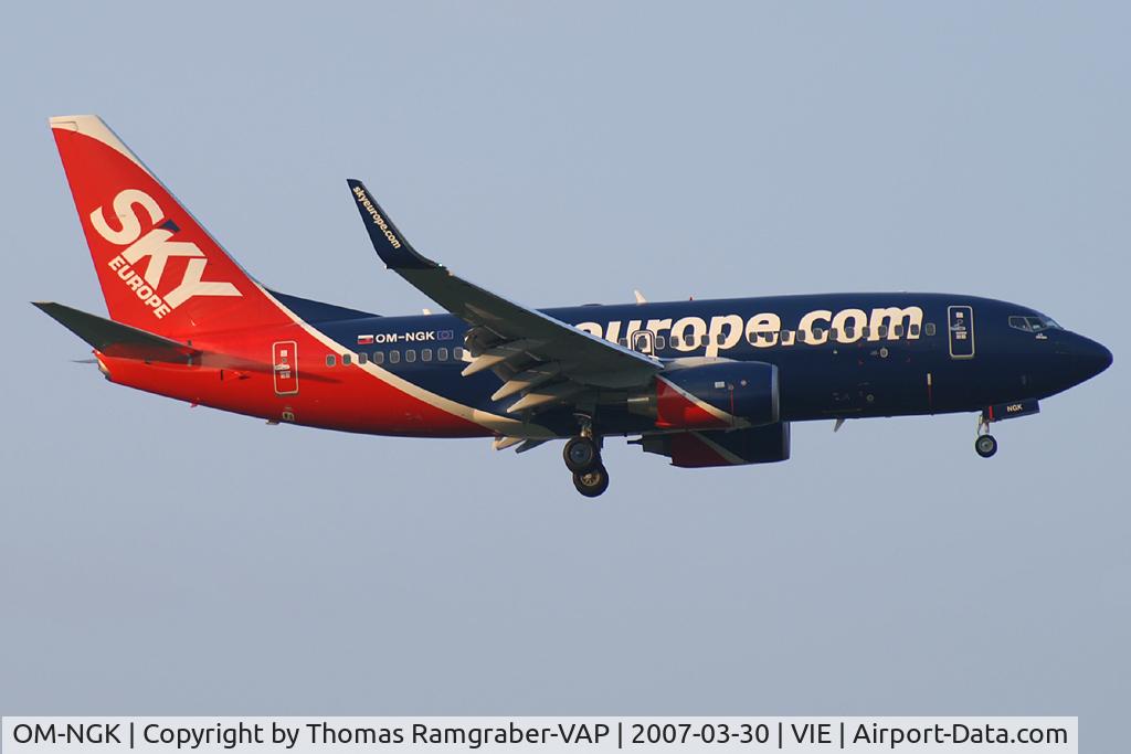 OM-NGK, 2007 Boeing 737-76N C/N 34756/2208, Sky Europe Airlines Boeing 737-700
