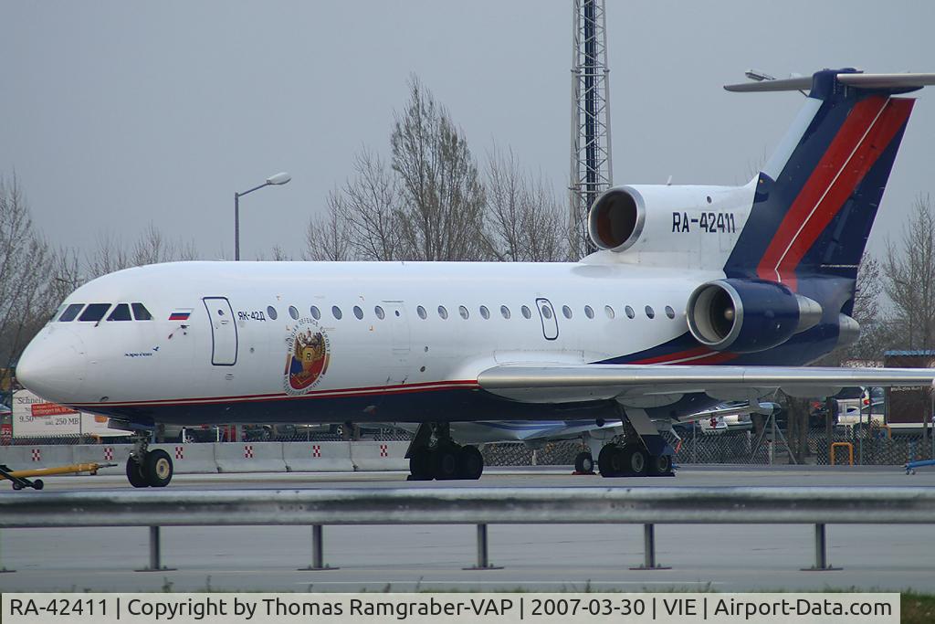 RA-42411, 1992 Yakovlev Yak-42D C/N 4520421219043, Aero Rent Yakovlev 42