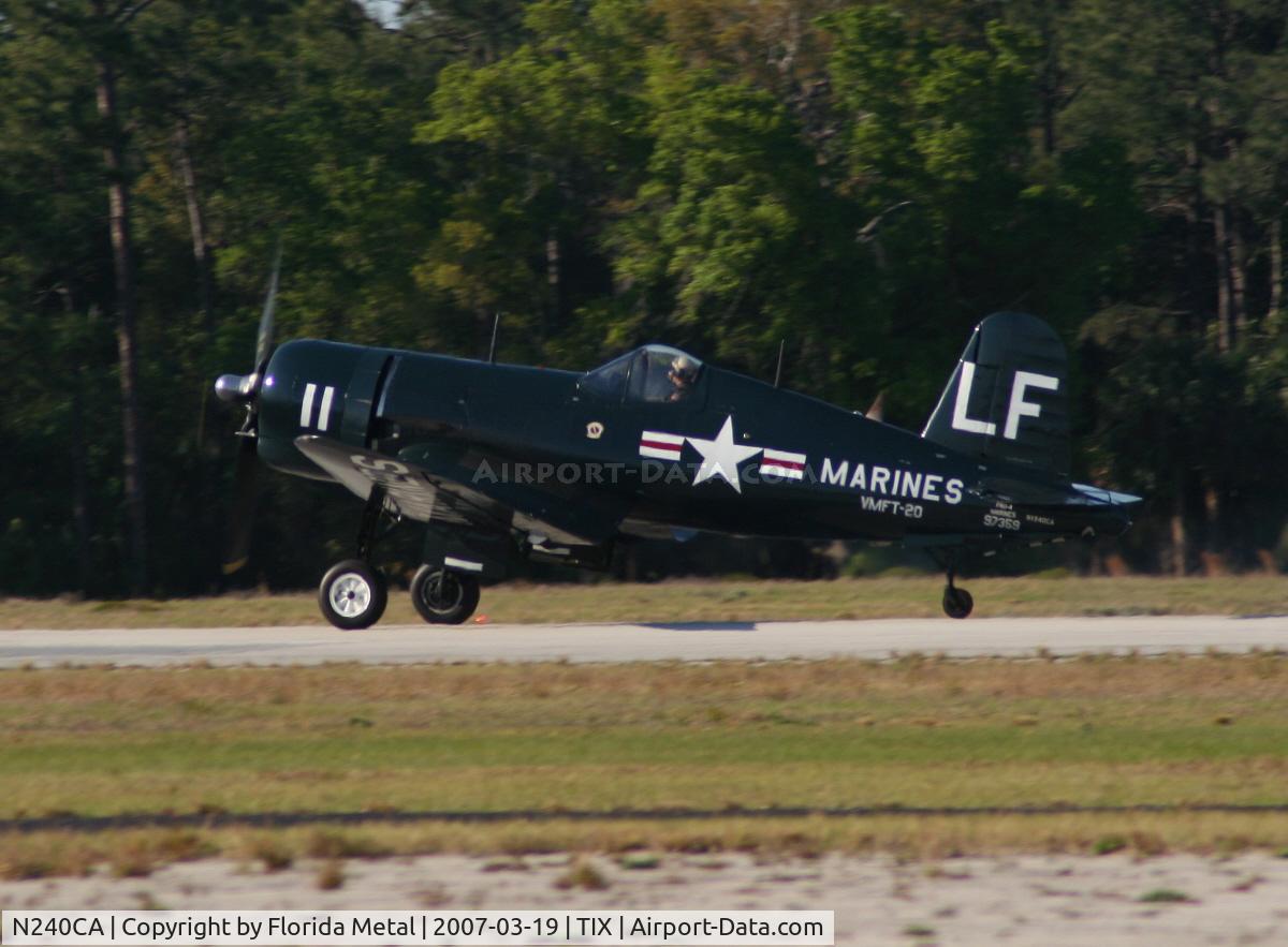 N240CA, 1945 Vought F4U-4 Corsair C/N 9513, F-4U