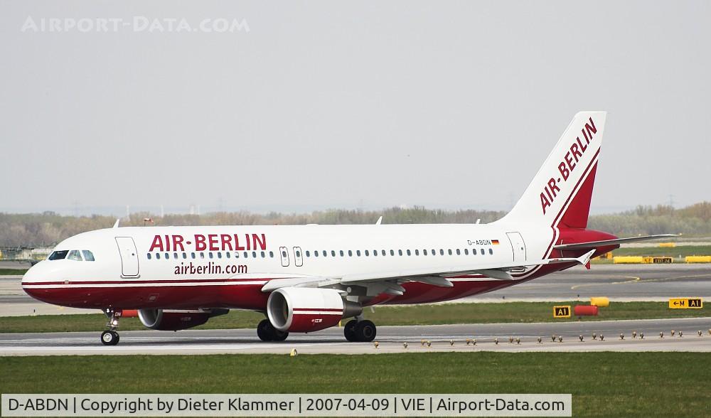 D-ABDN, 2007 Airbus A320-214 C/N 3021, Air Berlin new Airbus A320-214