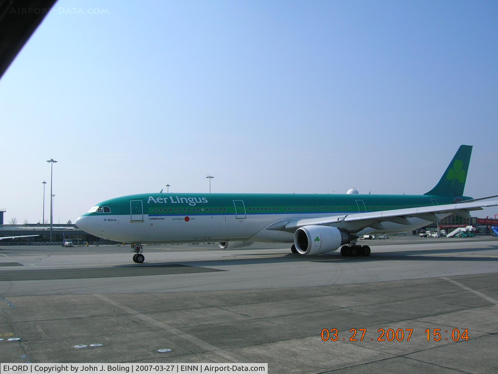 EI-ORD, Airbus A330-301 C/N 059, A330 taxi out at Shannon