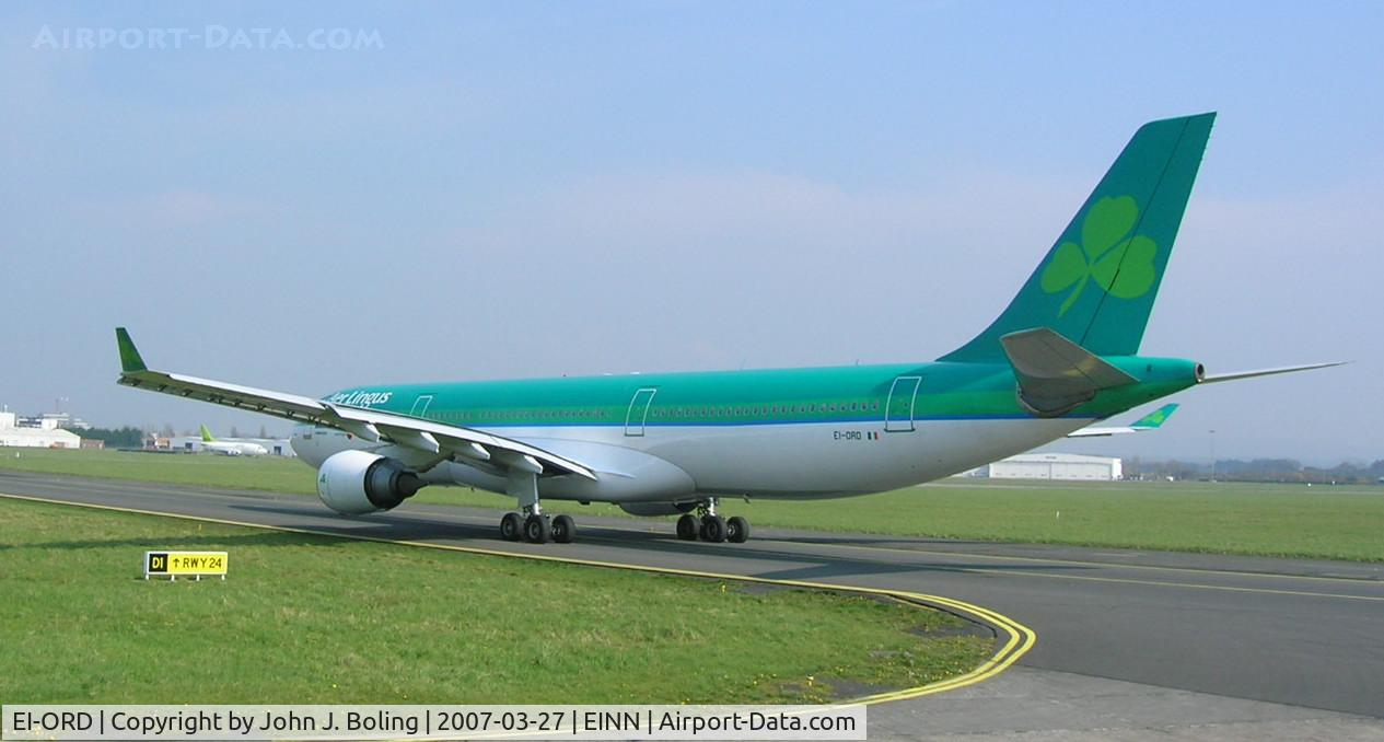 EI-ORD, Airbus A330-301 C/N 059, A330 taxi out at Shannon