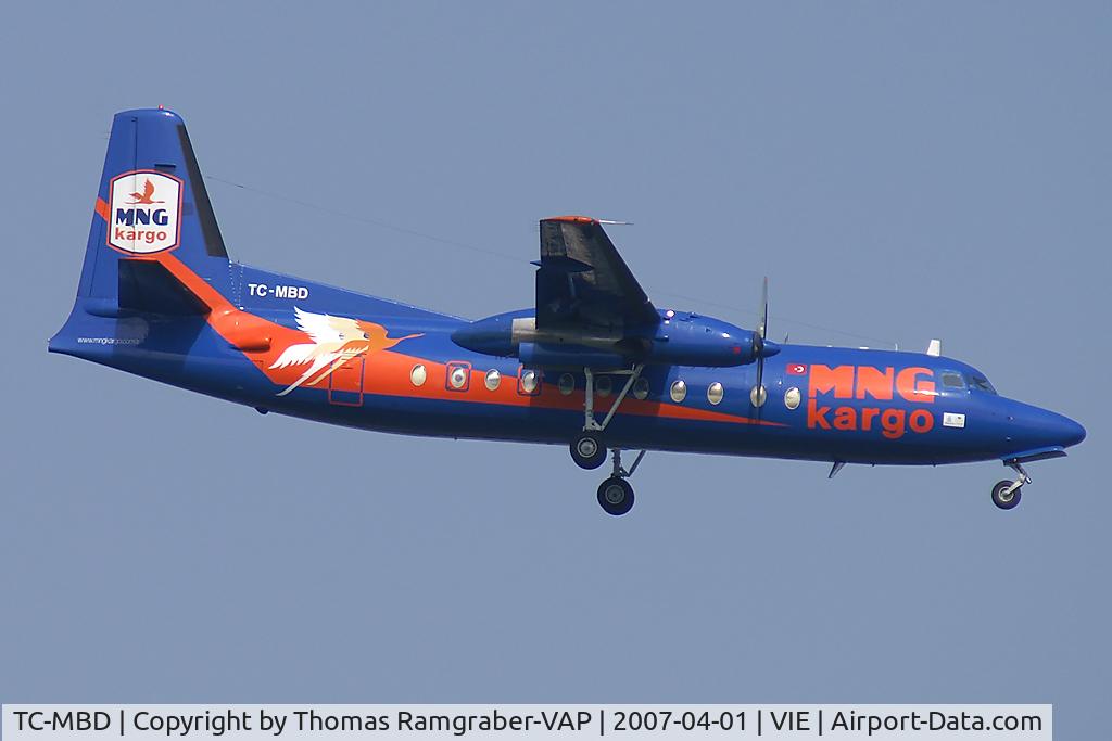 TC-MBD, 1976 Fokker F-27-500RCF Friendship C/N 10531, MNG Airlines Fokker 27