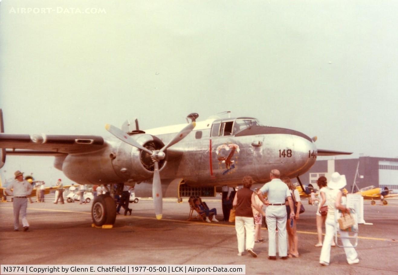 N3774, 1943 North American B-25D Mitchell C/N 100-23960, At the old Mother's Day open house, airshow at Rickenbacker AFB