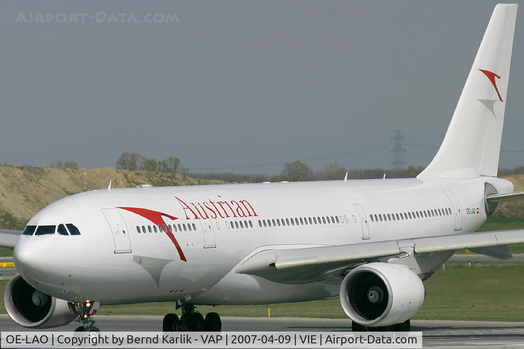 OE-LAO, 2000 Airbus A330-223 C/N 181, Austrian Airbus A330