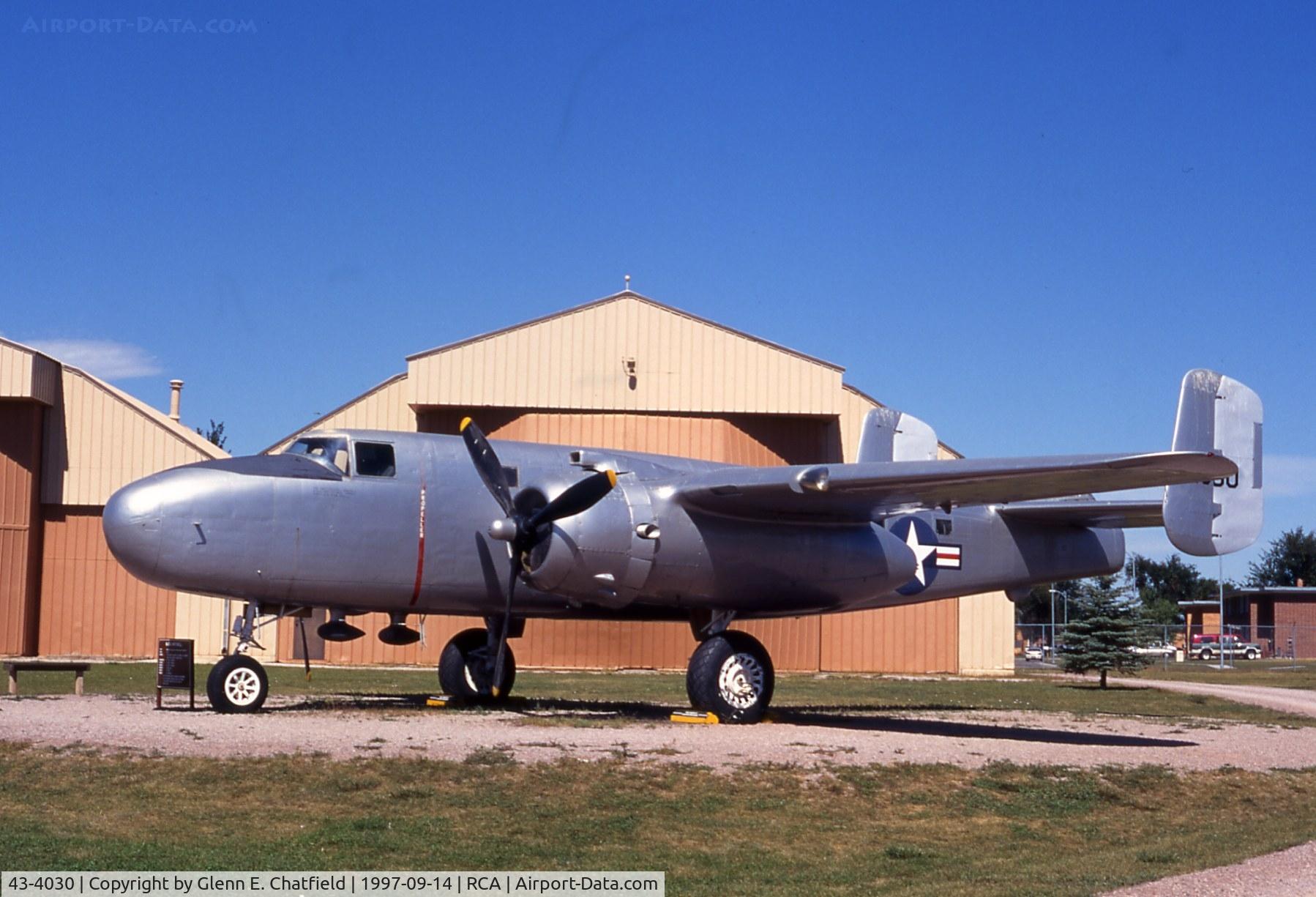 43-4030, 1943 North American VB-25J-1-NC Mitchell C/N 108-24356, B-25J at the South Dakota Air & Space Museum. Ex-N3339G.