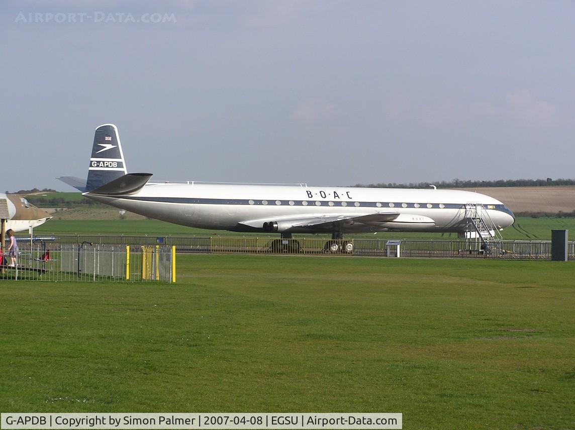 G-APDB, 1958 De Havilland DH.106 Comet 4 C/N 6403, DH106 Comet 4 preserved at Duxford in BOAC colours