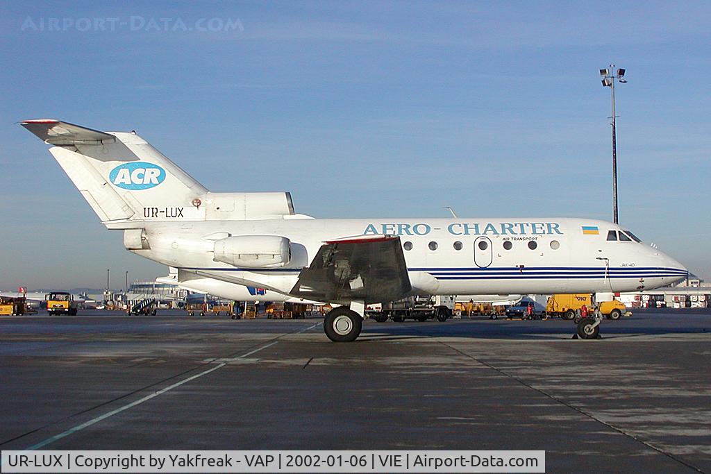 UR-LUX, 1976 Yakovlev Yak-40 C/N 9541542, Aerocharter Yakovlev 40