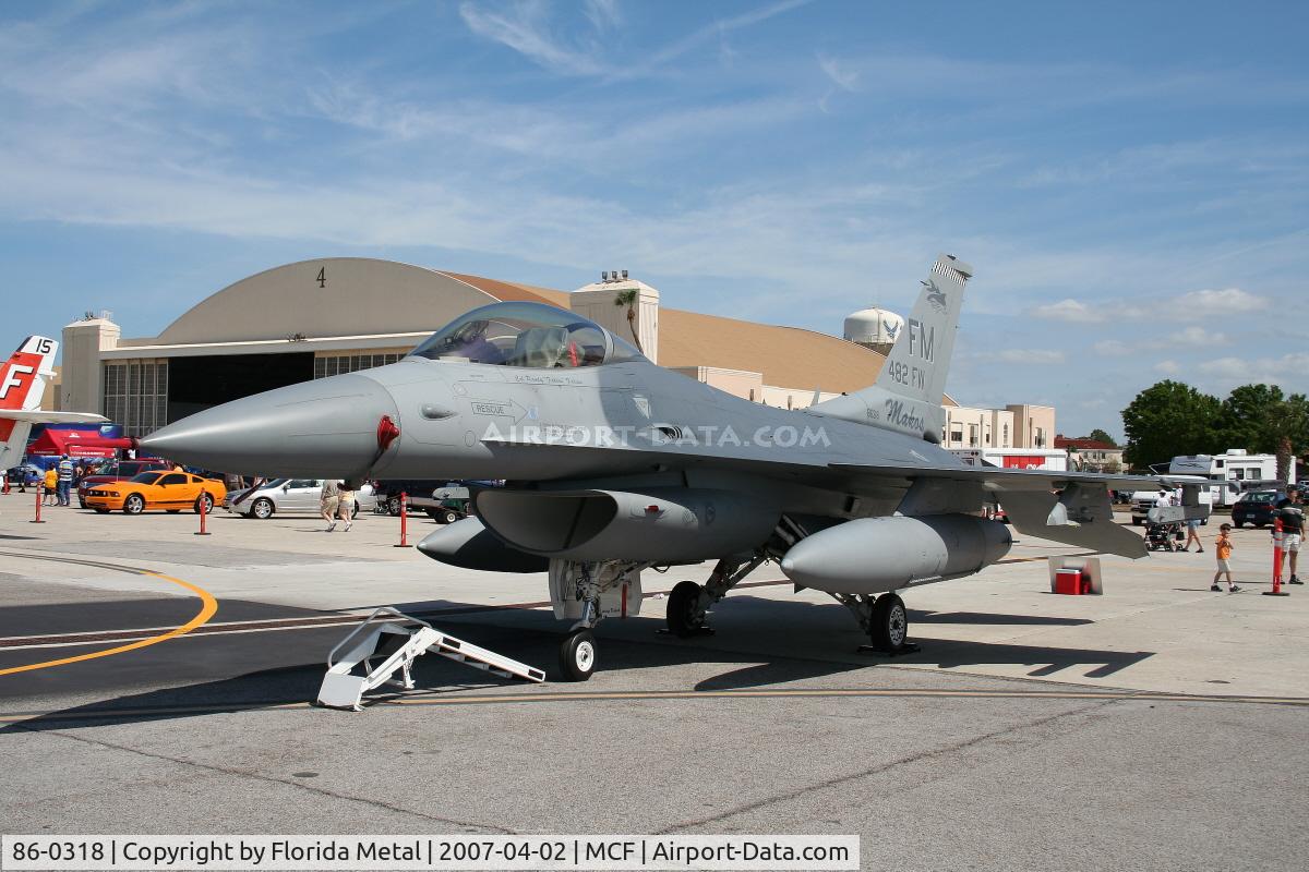 86-0318, 1986 General Dynamics F-16C Fighting Falcon C/N 5C-424, F-16